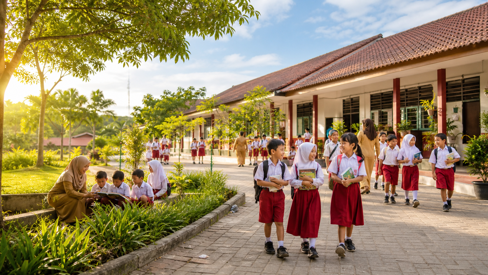 Suasana belajar dan kebersamaan siswa di lingkungan sekolah